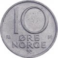 Норвегия 10 эре 1977 год - Король Улаф V