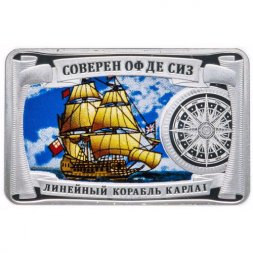 Медаль Самые красивые корабли мира. Линейный корабль Карла I "Соверен оф де Сиз"