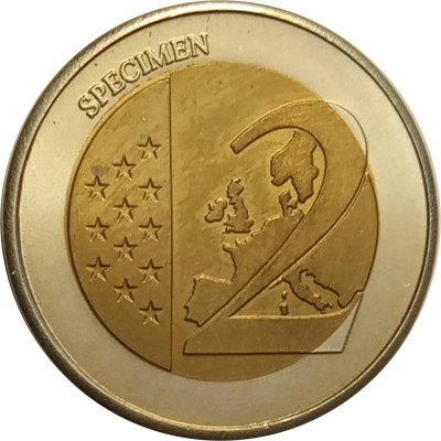 Мальта 2 евро 2001 год - Проба