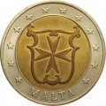 Мальта 2 евро 2001 год - Проба