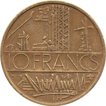 Франция 10 франков 1977 год