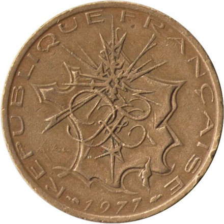 Франция 10 франков 1977 год