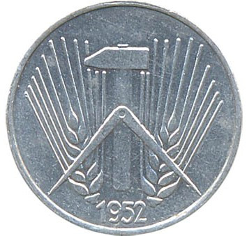 ГДР 1 пфенниг 1952 год (E)