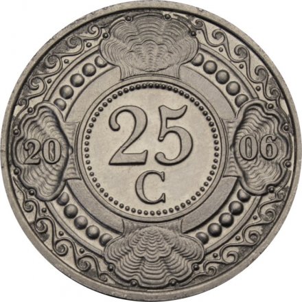Антильские острова 25 центов 2006 год