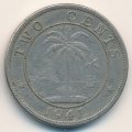 Либерия 2 цента 1941 год - Слон