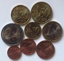 Набор из 8 евромонет Ирландия 2003 год