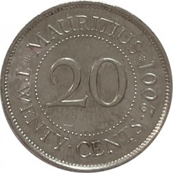 Маврикий 20 центов 2001 год