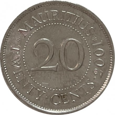 Маврикий 20 центов 2001 год