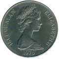 Остров Мэн 1 крона 1976 год - 200 лет независимости США. Джордж Вашингтон (медь-никель)