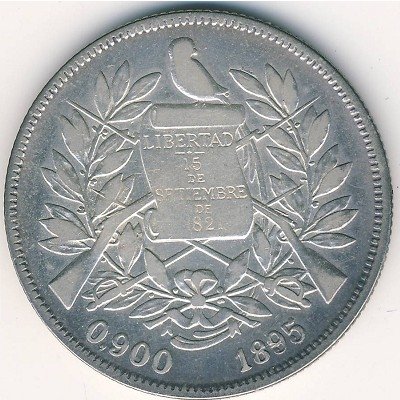 Гватемала 1 песо 1895 год