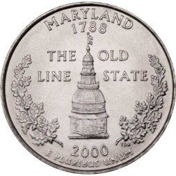 США 25 центов 2000 год - Штат Мэриленд (D)