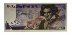 Великобритания тестовая банкнота DE LA RUE 1 SPECIMEN - Бетховен