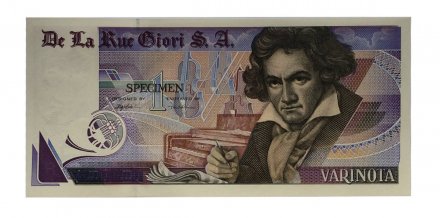 Великобритания тестовая банкнота DE LA RUE 1 SPECIMEN - Бетховен
