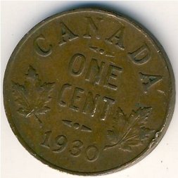 Канада 1 цент 1930 год