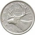 Канада 25 центов 1939 год