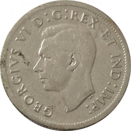 Канада 25 центов 1939 год