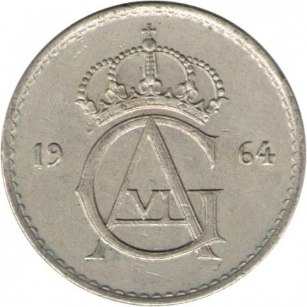 Швеция 50 эре 1964 год