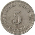 Германия 5 пфеннигов 1905 год (A)