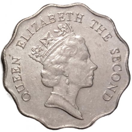 Гонконг 2 доллара 1990 год