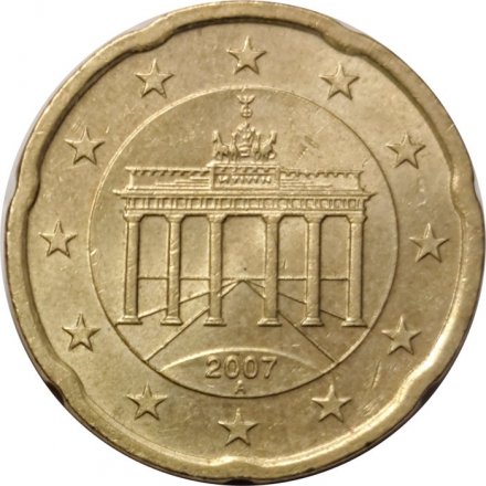 Германия 20 евроцентов 2007 год (А) - Новая карта Европы