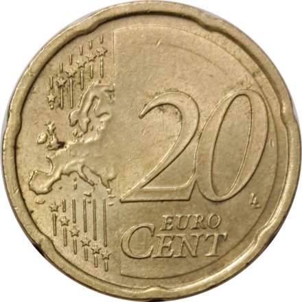 Германия 20 евроцентов 2007 год (А) - Новая карта Европы