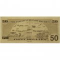 Сувенирная банкнота США 50 долларов (золотые) - UNC