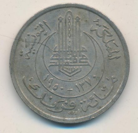 Тунис 100 франков 1950 год