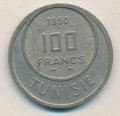Тунис 100 франков 1950 год