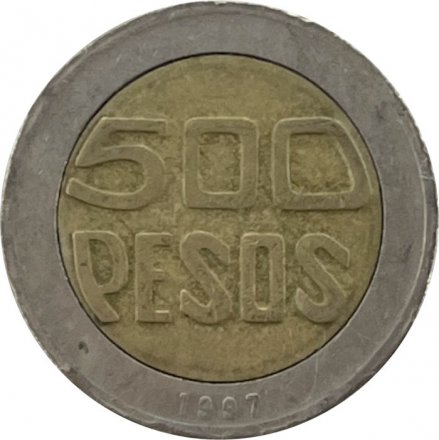 Колумбия 500 песо 1997 год