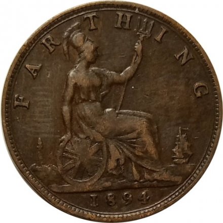 Великобритания 1 фартинг 1894 год