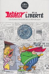 Франция 10 евро 2015 год - Астерикс и Обеликс - LIBERTE, "Я не твой раб"