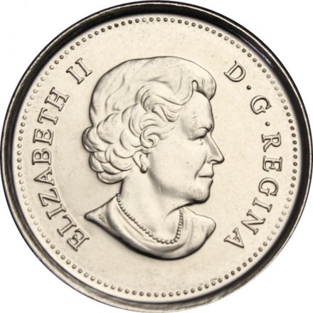 Канада 25 центов 2015 год - 50 лет флагу Канады