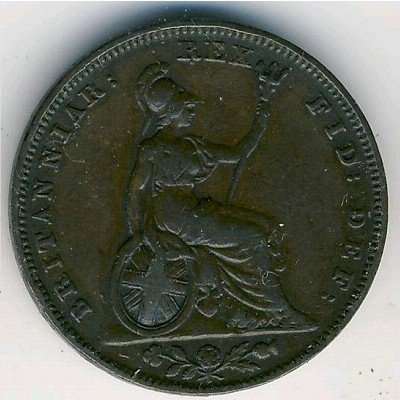 Великобритания 1 фартинг 1834 год