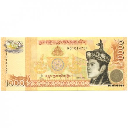 Бутан 1000 нгултрум 2008 год - UNC