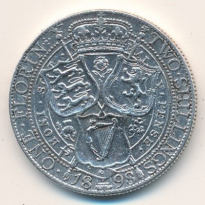 Великобритания 2 шиллинга (1 флорин) 1898 год