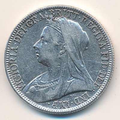 Великобритания 2 шиллинга (1 флорин) 1898 год