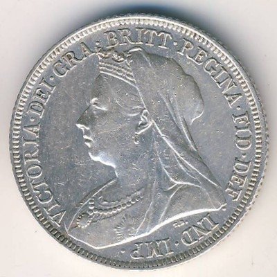 Великобритания 1 шиллинг 1895 год