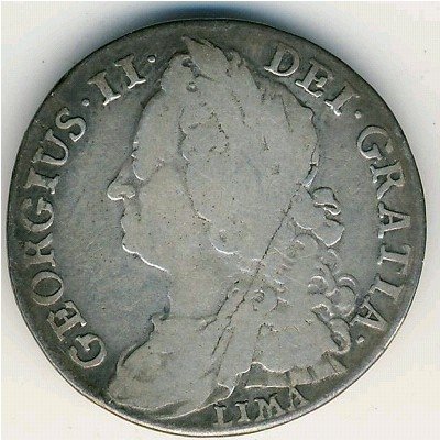Великобритания 1 шиллинг 1745 год