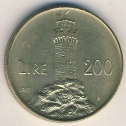 Сан-Марино 200 лир 1988 год