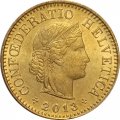 Швейцария 5 раппенов 2013 год 