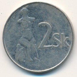 Монета Словакия 2 кроны 1994 год