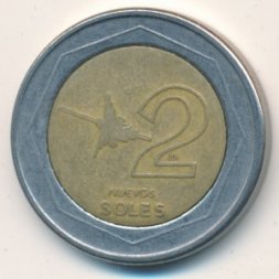 Перу 2 новых соля 2002 год