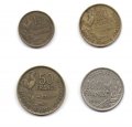 Набор из 4 монет Франция 1950-1958 год