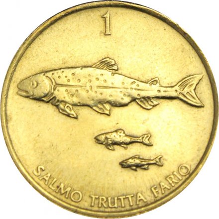 Словения 1 толар 1998 год - Форель