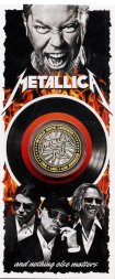 «Metallica» - Гравированная цветная монета 10 рублей в буклете