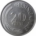 Сингапур 20 центов 1984 год - Рыба-меч