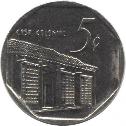 Куба 5 сентаво 2008 год (арабские цифры)
