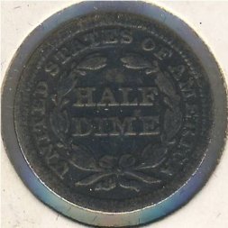 США 1/2 дайма 1855 год