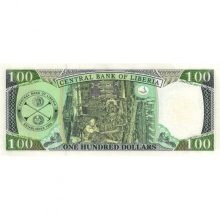 Либерия 100 долларов 2009 год - Торговки UNC