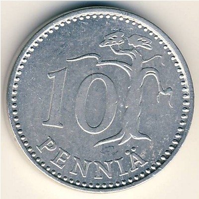Финляндия 10 пенни 1985 год